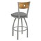 Holland Bar Stool Co 25" Swivel Counter Stool, Nickel Finish, Med Back, Canter Grey Seat 83025ANMedMplB007 - alternate 3
